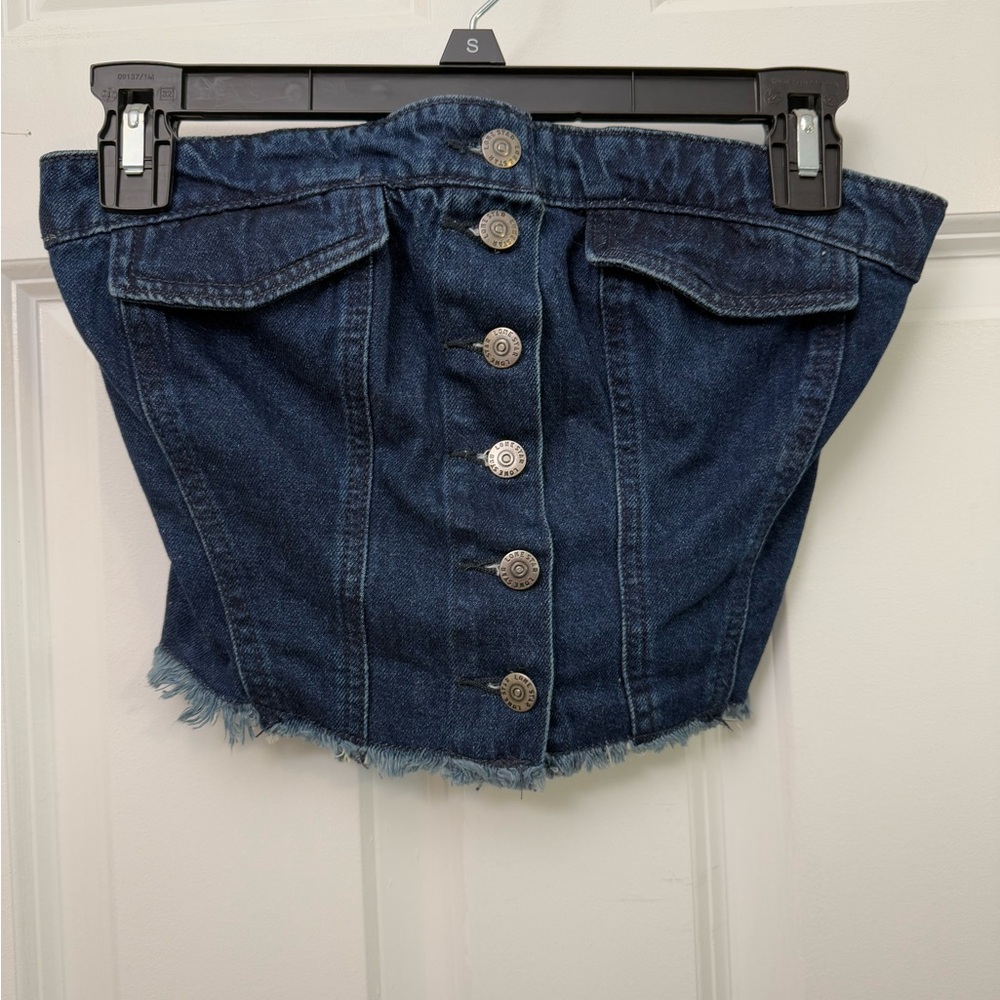 NWOT Lone Star Pride Apparel LLC Denim Crop Top